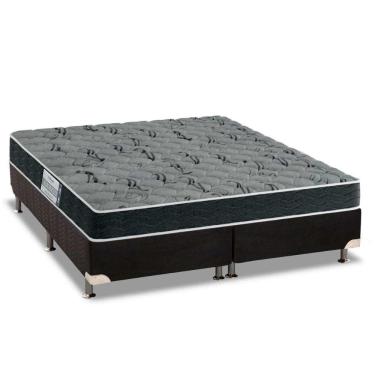 Imagem de  Cama Box Queen: Colchão Espuma D33 Probel ProDormir Advanced Mega Resistente + Base CRC Suede Black(158x198)