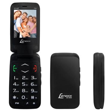 Imagem de Celular Telefone Idoso Flip 2 Chips Botão Emergêcia Sos Mp3 Rádio Teclas Grandes Lenoxx