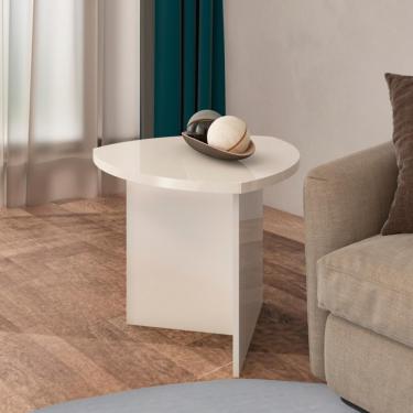 Imagem de Mesa Lateral 60cm Delta Artely - Off White