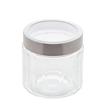 Imagem de LYOR - Pote de Vidro com Tampa de Aço Inox com Visor de Acrílico Sydney 870ml