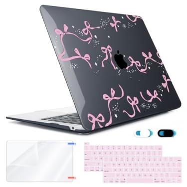 Imagem de HOHAIYOO Compatível com MacBook Pro 13 polegadas Capa M2 2024 2023 2022-2016 A2338 M1 A2251 A2289 A2159 A1989 A1706, capa rígida de plástico e capa de teclado, protetor de tela e capa de webcam,