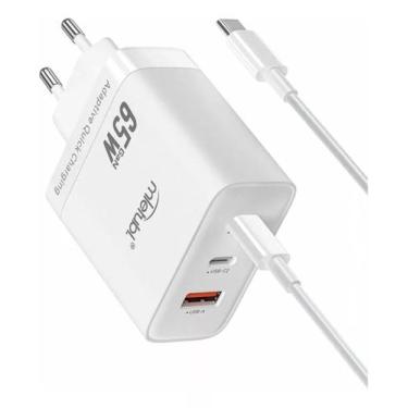 Imagem de Carregador Turbo Porta tripla 2 USB-C e 1 USB-A + Cabo Usb C GaN Charg