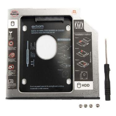 Imagem de Adaptador Caddy De 12,7 Mm Para Hd Sata 2,5 Ou Ssd - EXBOM