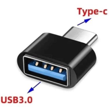 Imagem de Adaptador Usb Tipo C V8 macho 3.0 P/ Usb Fêmea 3.0 TYPE-C OTG - Lemox,