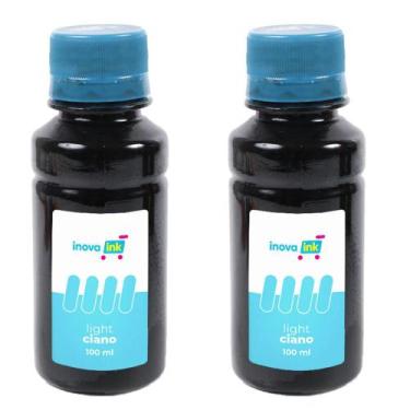 Imagem de Kit 2 Tintas Compatível L805 100ml Cyan Light Inova Ink