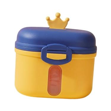 Imagem de TTETTZ Dispensador de Pó para Fórmula Infantil, Portátil, à Prova D'água, Suporte para Armazenamento de Lanches, Recipiente para Fórmula para Cozinha E Casa, Amarelo 12,5x7,5x10cm