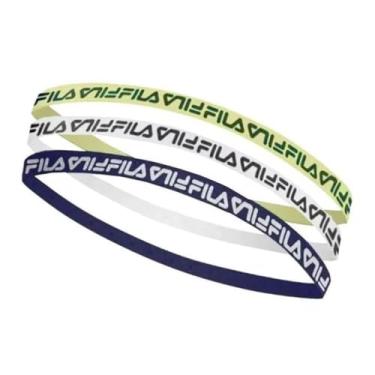 Imagem de Faixa Unisex Fila Kit 3 Fit Azul Amarelo Branco, Cor: Azul