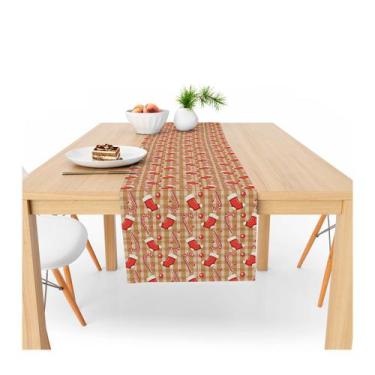 Imagem de Caminho De Mesa Decorativo Natalino 180x40cm 100% Poliéster - PRESENTE