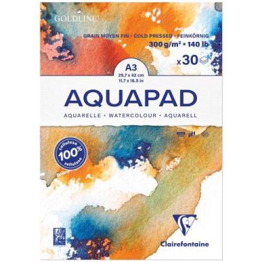 Imagem de Bloco de Papel Para Aquarela Aquapad A3 30fls 300g - CLAIREFONTAINE