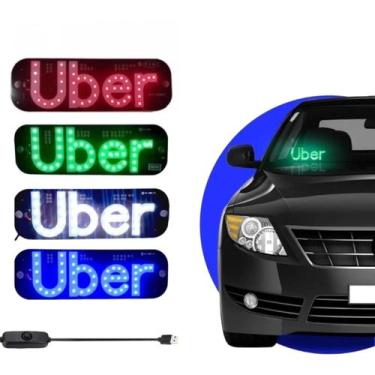 Imagem de Placa Led Painel Letreiro Luminoso Vidro Parabrisa Led DE USB - Kapbom