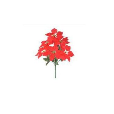 Imagem de Flor Artificial de Natal Bico Papagaio Aveludado Vermelho 46cm  Natal 