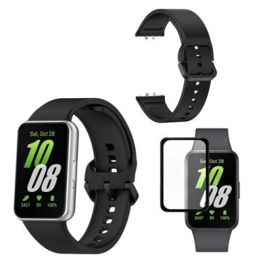 Imagem de Pulseira Sport para Samsung Galaxy Fit3 + pelicula - teck King, Preto