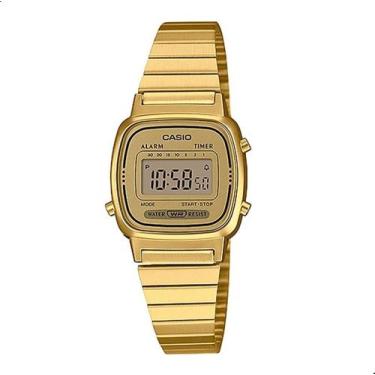 Imagem de Relógio Masculino Casio Digital Dourado Vintage Mini LA670WGA-9DF, LA6