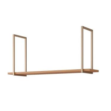 Imagem de Prateleira Decorativa Sala Estar Suspensa Eloise 1.25cm Freijo - MGM