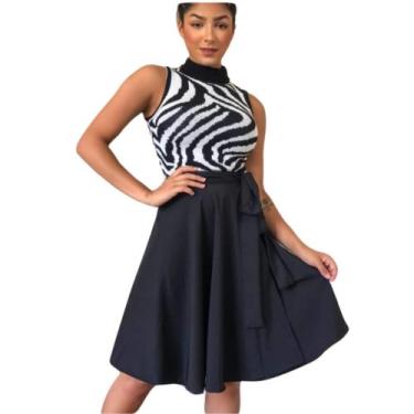 Imagem de Saia Envelope Midi Godê Cintura Alta Transpassada Com Forro - ANNEGUER