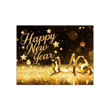 Imagem de Fundo Fotográfico 1,55 X 1,20 -  Preto e Dourado New Year 018 - Via Co