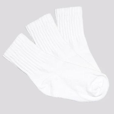 Imagem de Kit Meia Selene 3 Pares Cano Longo Infantil Branca, 29-34