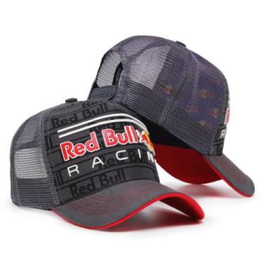 Imagem de Boné Trucker Red Bull Racing Aba Curva Telinha Ajustável - Serapião