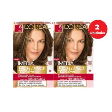 Imagem de Kit com 2 Tinturas Imedia Exellence 6.0 Louro Escuro - L'Oreal