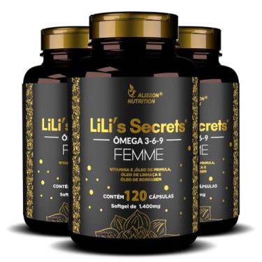 Imagem de Omega Mulher 3 6 9 Femme Linhaça Borragem Primula 3x120 cápsulas - Ali