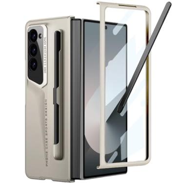 Imagem de YQODSZ Capa para Samsung Galaxy Z Fold 6 com suporte para caneta S e caneta Stylus, capa para celular Z Fold 6 5g com protetor de tela, protetor de câmera, suporte de caneta S, capa protetora para Z
