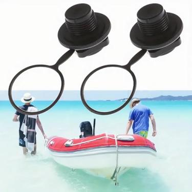 Imagem de Tgpiao 2 peças de válvula de ar inflável para barco, válvula de ar de parafuso de substituição para barco inflável de borracha, boston, acessório de barco inflável, para caiaque de barco inflável (22