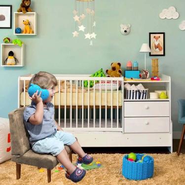 Imagem de Poltrona Infantil Cadeira Sofá Mini Assento Para Crianças Magali Capuccino