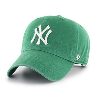 Imagem de Boné ajustável MLB New York Yankees '47 Brand Cleanup, tamanho único, Kelly