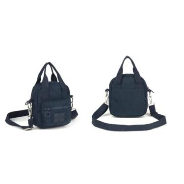 Imagem de Bolsa Bag Transversal Mini Moda Crinkle Feminina Fashion Acessorio Feminino Estilo Casual (Azul Escuro)