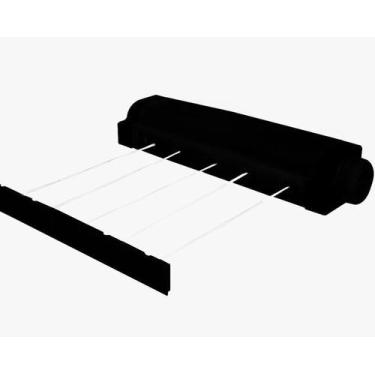 Imagem de Varal Retratil Parede Automatico 5 Cordas Pratico - PRETO - Fullcommer