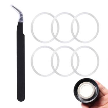 Imagem de 6 anéis de vedação de silicone para garrafa de água, substituição de junta de boca larga com pinças de substituição de garrafa de água para garrafas HydroFlask 12/16/24/32/1,134 g