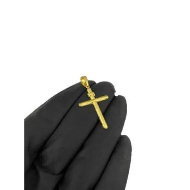 Imagem de Pingente Cruz Rústica Inri (p) - Banhado a Ouro 18k - ToJoia18k
