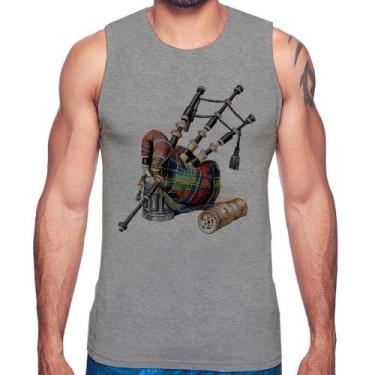 Imagem de Regata Gaita de Foles - Foca na Moda, Cinza, P