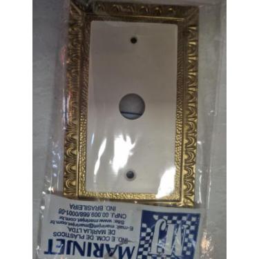 Imagem de Placa 4 x 2 - furo branco / dourado - MARINJET