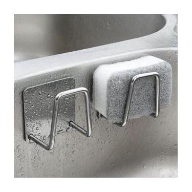 Imagem de Suporte Para Esponja De Pia Gancho Cozinha Aço Inox Bucha - oem