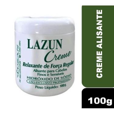 Imagem de Creme Alisante Lazun Regular 100g Relaxamento Hidr de Sódio Kit Com 3 