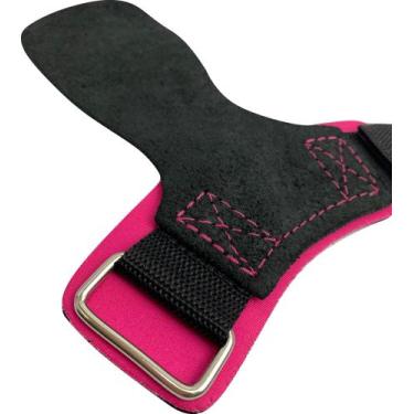 Imagem de Hand Grip Rosa Couro Protetor Mão Barra Pull Up  - Pro Trainer, P