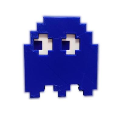 Imagem de Fantasma Pac Man Presente Criativo Game Anos 80 - Super 3D, Azul