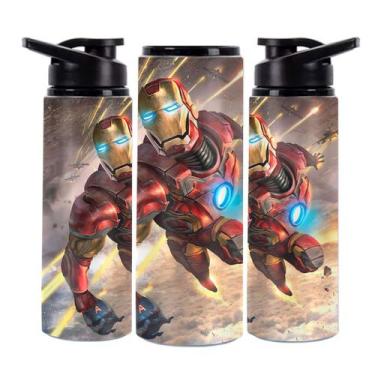 Imagem de Squeeze Homem de Ferro  Alumínio Metalizado Brilhante 750mL - VilelaGG