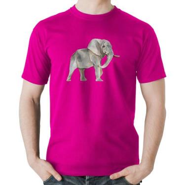 Imagem de Camiseta Algodão Elefante - Foca na Moda, Rosa, M