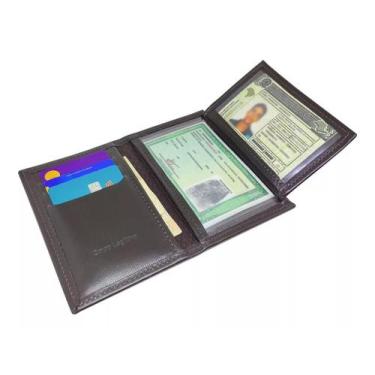 Imagem de Carteira Masculina Em Couro Porta Cartão - Cosenza, Marrom