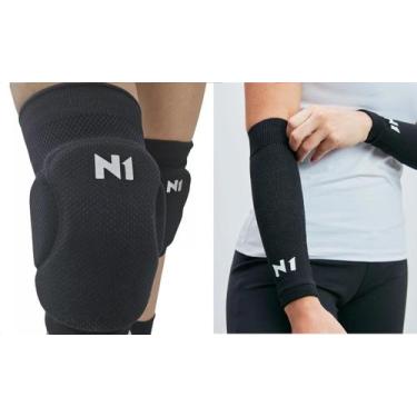 Imagem de Kit Joelheira e Manguito Curto Spry Vôlei Profissional Seleção N1 Spor