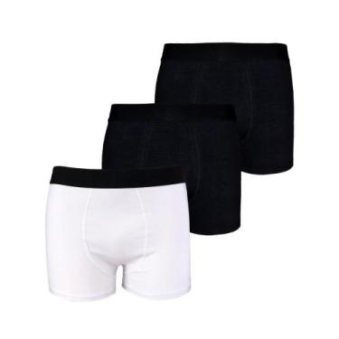 Imagem de Kit com 3 Cuecas Boxer Box Try Basics Algodão Cotton Lisa Básica Casua