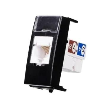 Imagem de Tomada informatica rj45 cat6 ebony margirius