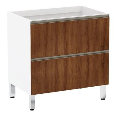 Imagem de Balcão Sem Tampo 80cm Basculante Branco Com - LUCIANE