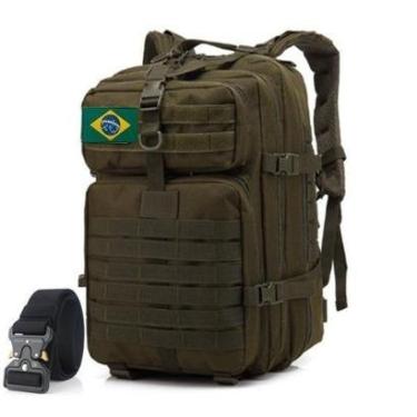 Imagem de Mochila 50L Com Cinto Tático Trilha Trakking Camping Bolsa Militar-Unissex