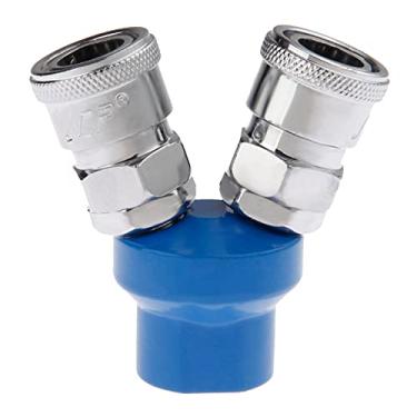 Imagem de 2 vistas pneumáticas ar acoplador de conexão rápida do fêmea 1/4" NPT Acessórios de tubo pneumáticos de auto- bloqueio para mangueira de ar YYDFPIIA