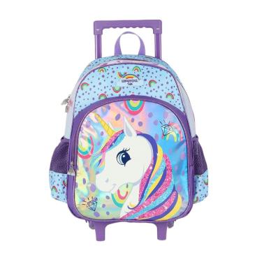 Imagem de Mochila de Rodinhas Sem Alça Luxcel Up4You Unicórnio Violeta