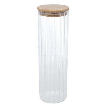 Imagem de Porta Mantimento de Vidro Borossilicato com Tampa de Bambu 1,3l 29259 - Wolff