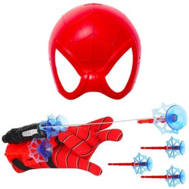 Imagem de Brinquedo Infantil Lançador Aranha de Dardos Luva + Máscara - Art Brin